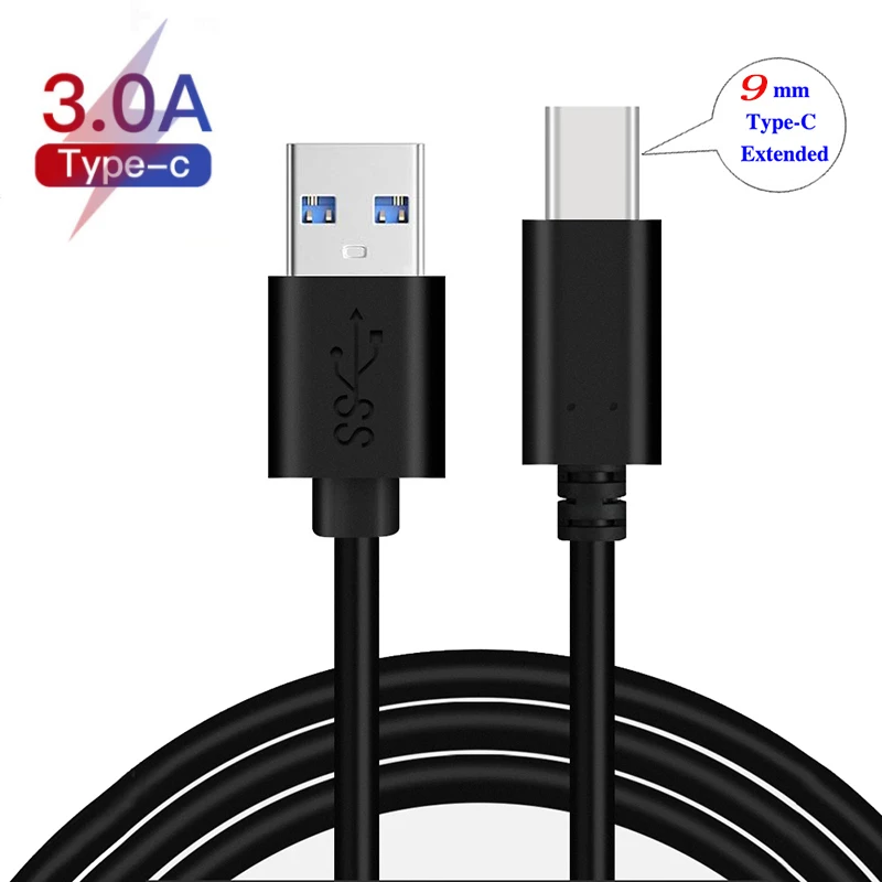 Длинный кабель USB Type C 9 мм для быстрой зарядки 3 А Ulefone Armor Вт 3WT 5S 6E 6S 7 6 5 3T Power armor 2s