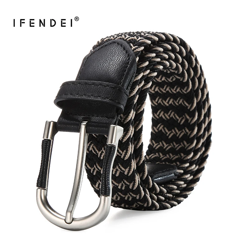 IFENDEI Новые мужские и женские повседневные эластичные ремни эластичный плетеный