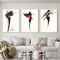 abstract dancing girls canvas painting on the wall posters and prints fashion wall art pictures for living room cuadro decor