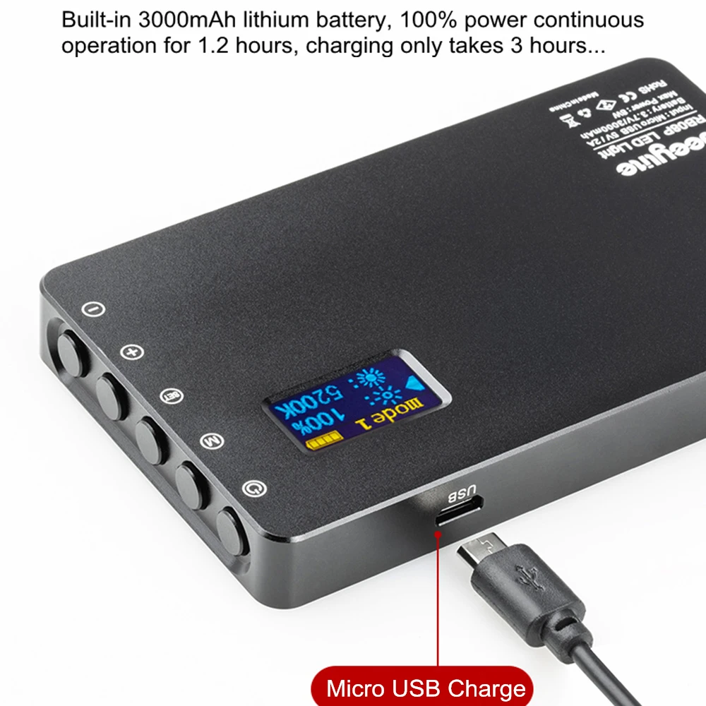 Viltrox Weeylite RB08P RGB RB08 двухцветный светодиодный светильник 2500K-8500K 3000 мА/ч портативная