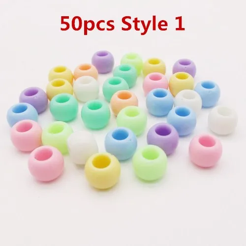 50pcs Style 1 20 шт.-100 шт., вязаная крючком Детская коробка для девочек, косички для волос, косички, дредлок, бусины, кольца, трубка, плетение, аксессуары для наращивания волос - Цвет: 50pcs Style 1