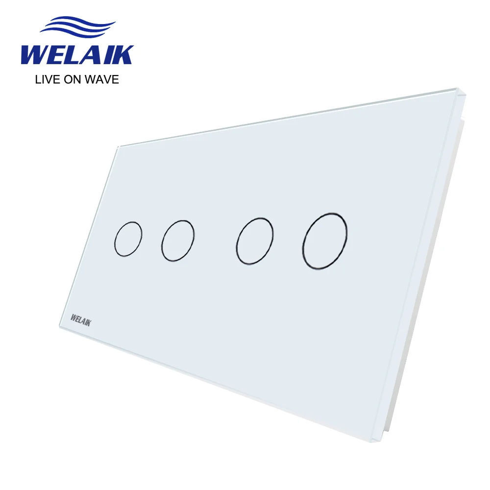 interruptor de toque welaik pecas diy so painel de vidro de cristal painel de vidro