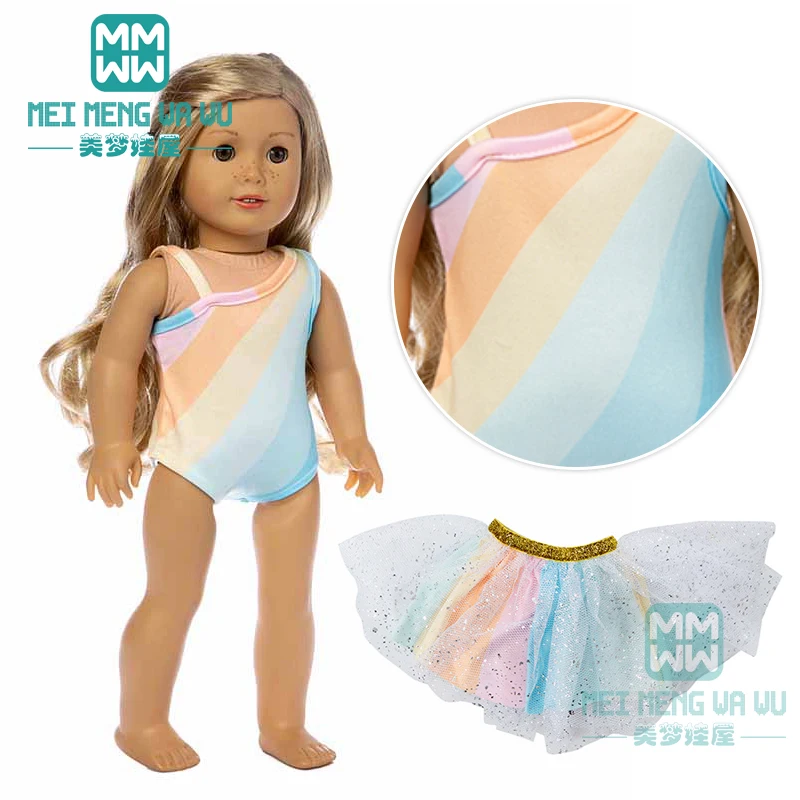 Одежда для куклы 45 см аксессуары американской модное белое платье принцессы юбка