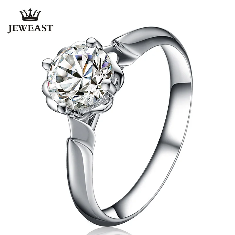 ZSG moissanite Бриллиантовое 18 К Золотое кольцо из чистого золота Настоящее цельного