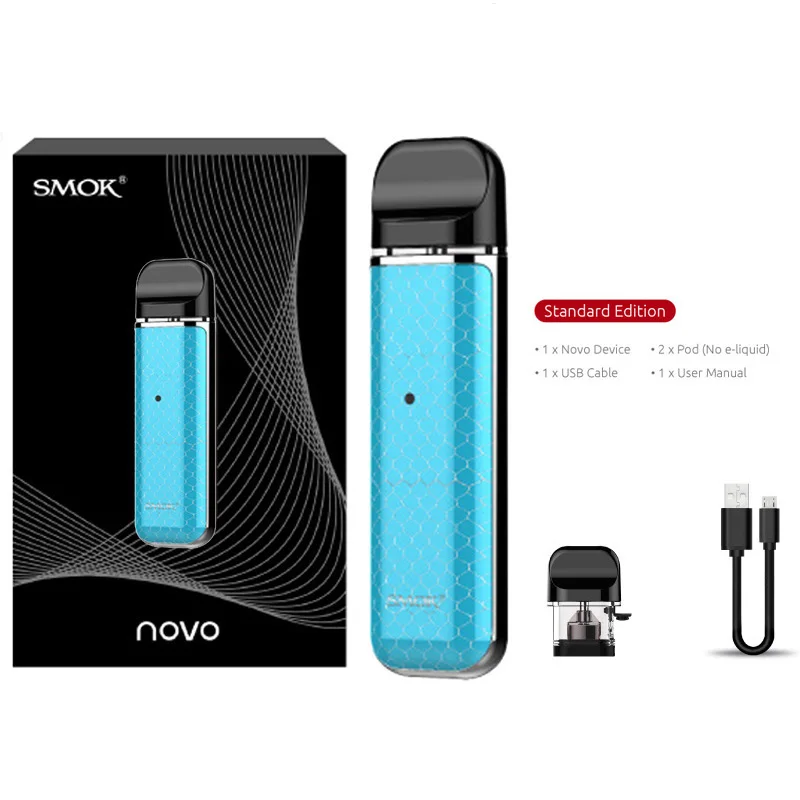 Blue without gift SMOK pod starter kit SMOK novo 2 kit cobra covered vape pen kit с 450 мАч встроенным аккумулятором 2 мл емкость pod system kit - Цвет: Blue without gift