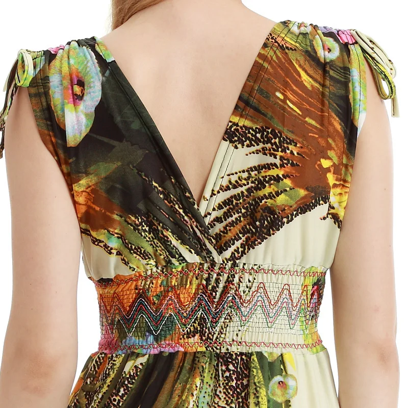 2019 женское летнее винтажное украинский богемный пляжный костюм богемное длинное