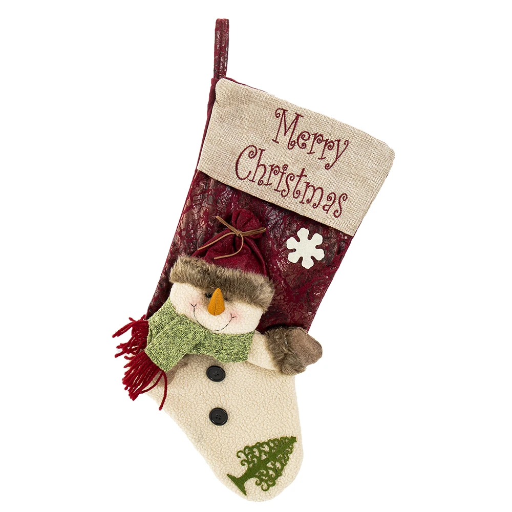 Рождественская Фигурка Санта снеговик чулки Подарочная сумка Рождественские