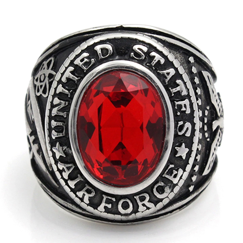 Винтажные военно воздушные силы ВВС США кольцо из нержавеющей стали в стиле