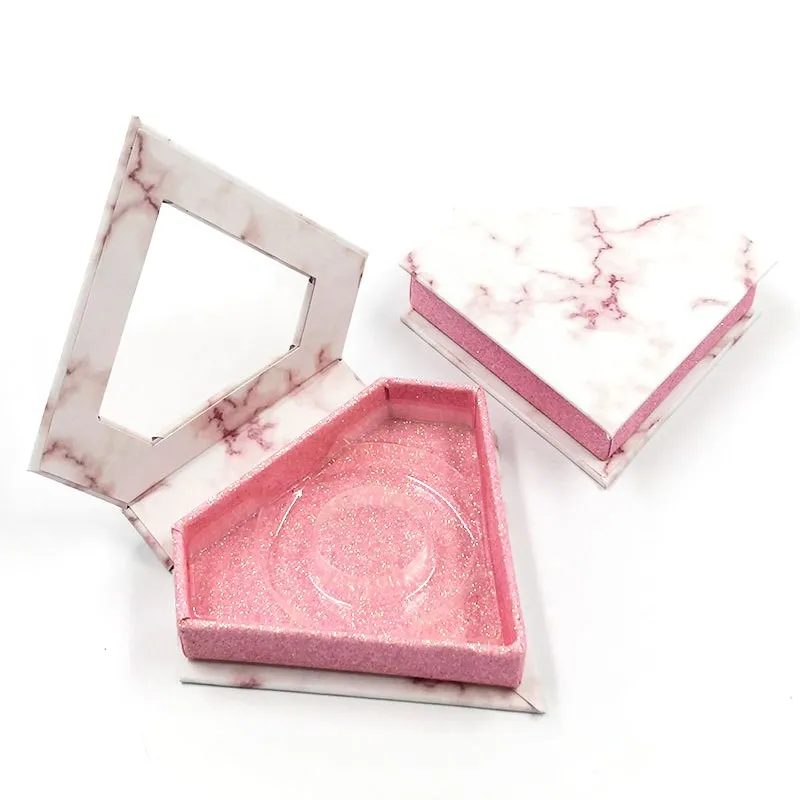 Алмазное окно оптовая продажа пустые коробки для упаковки ресниц Ромб