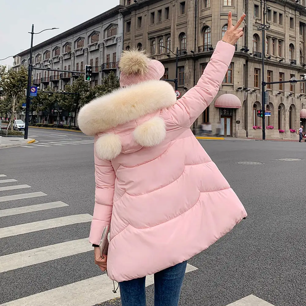 Vielleicht 2019 новая осенне зимняя куртка Женское пальто милая длинная парка с