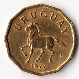 Uruguay 10 птиц случайный год KM#66 оригинальная монета