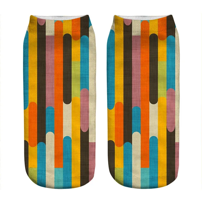 

Женские носки с принтом милых палочки с оранжевым принтом носки женские Харадзюку Смешные счастливых новинка милые подарки для девочек нос...