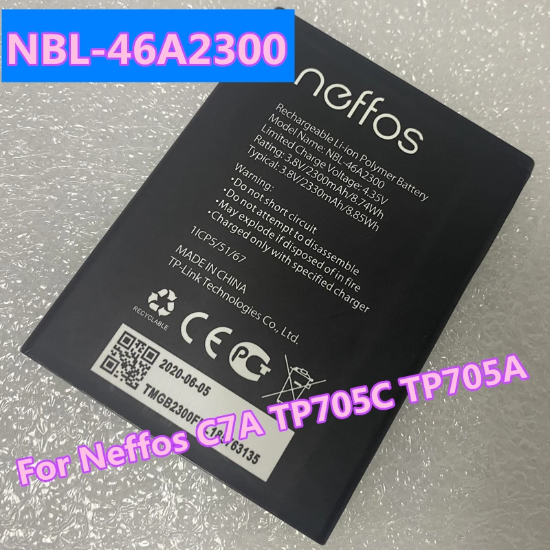 

Новый оригинальный аккумулятор 2330 мАч NBL-46A2300 для сотового телефона Neffos C7A TP705A TP705C, высококачественные батареи