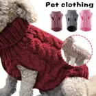 Простой теплый свитер для кошек и собак, вязаный костюм для домашних животных, осенне-зимняя одежда из хлопка, XH8Z