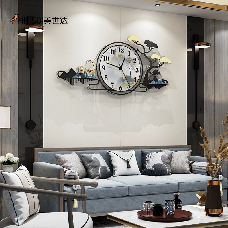 

MEISD Acrylic Clock Modern Design Wall Watch Large Quartz Silent Home Decor Paintings Horloge Creative Prints Draw Free Shipping