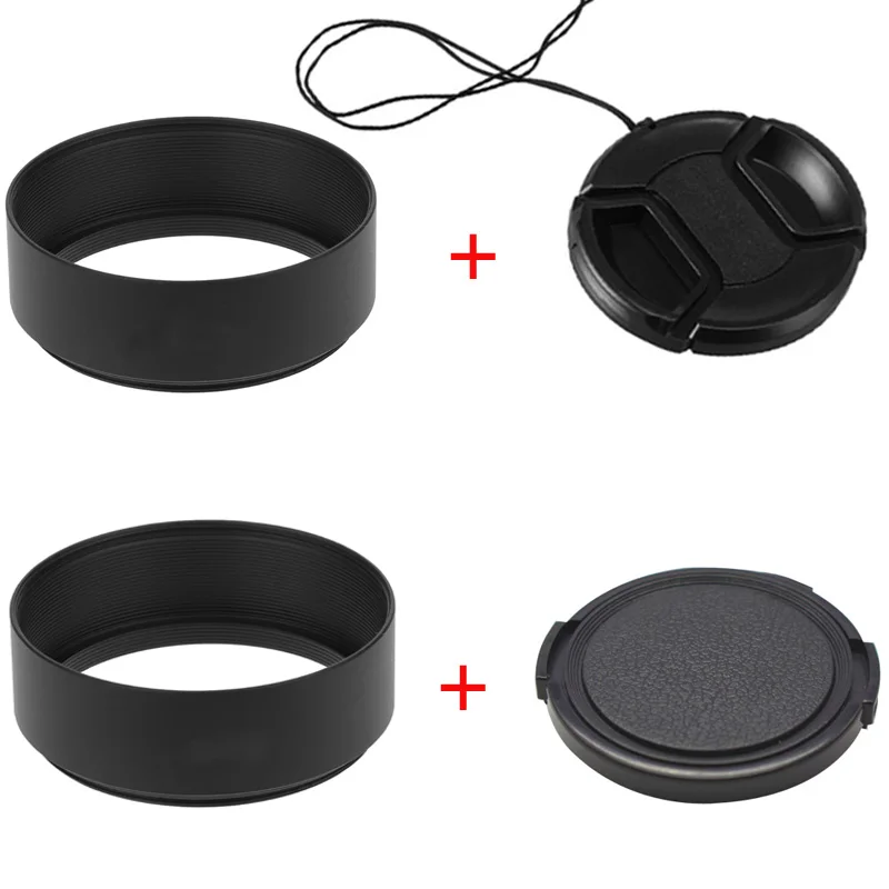 

Metal Lens Hood + lens Cap 40.5mm 43mm 49mm 52mm 58mm 55mm 62mm 67mm 72mm 77mm for Leica Canon Nikon Sony