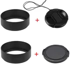 Металлическая бленда + крышка объектива 40,5 мм 43 мм 49 мм 52 мм 58 мм 55 мм 62 мм 67 мм 72 мм 77 мм для Leica Canon Nikon Sony