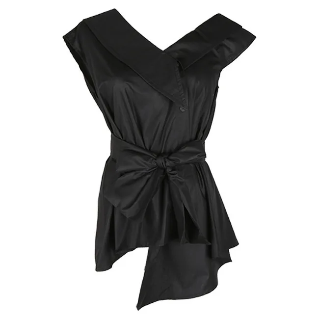 Женская Асимметричная рубашка VGH с v образным вырезом открытыми плечами без