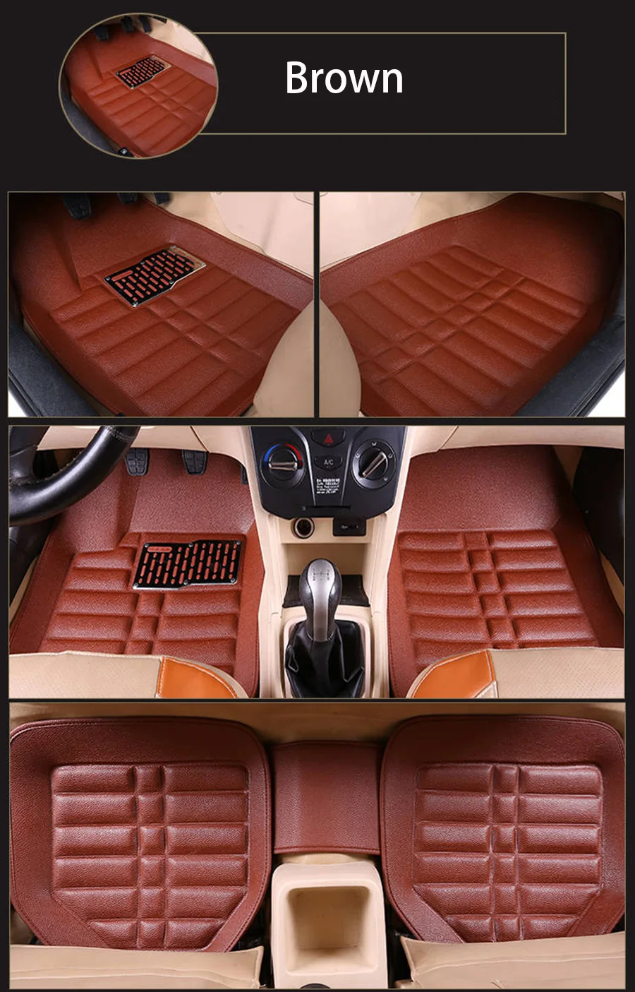 Кожаные универсальные автомобильные коврики для renault fluence kadjar captur scenic 3 Лагуна сандеро водонепроницаемые автомобильные аксессуары коврики для ног