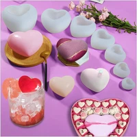 3d diy heart epoxy mold hand pendant bag chain love silicone mold decoration crafts uv resin jewelry mold making tools mould