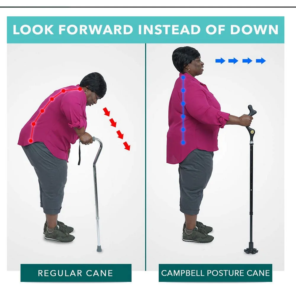 Противоскользящая подставка осанка тростник складной 10 Регулируемая трость