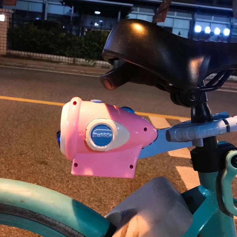 

Bicycle Automatic Bubble Machine Installed Water Blowing Toys Non-Toxic Environmental Friendly Installed Toy for Kids