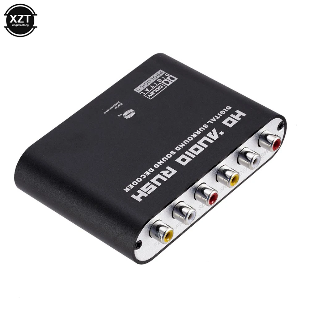 5.1 channel Digital to Analog Stereo AC3 Audio Converter Optical SPDIF Coaxial AUX 6 RCA Sound Decoder Amplifier | Электроника