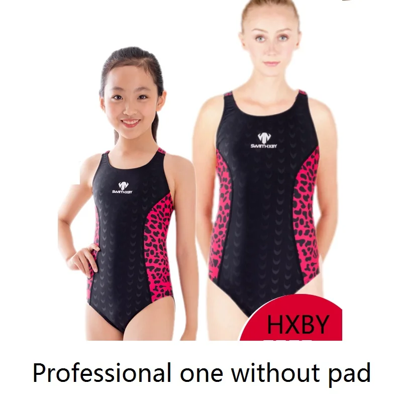 Купальный костюм HXBY для девочек слитный купальник одежда плавания спортивных