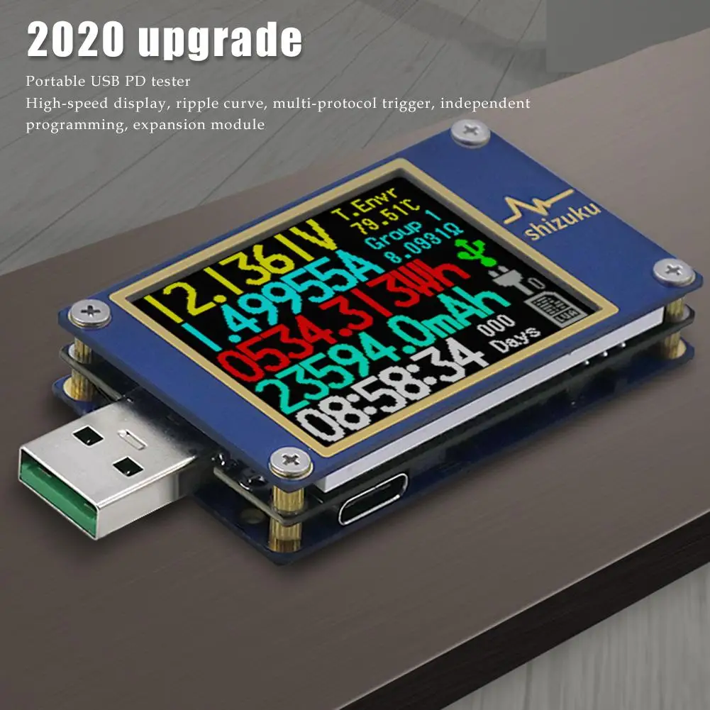

Измерительный прибор USB многофункциональный цифровой тестер с цветным дисплеем, устройство для чтения текущей мощности