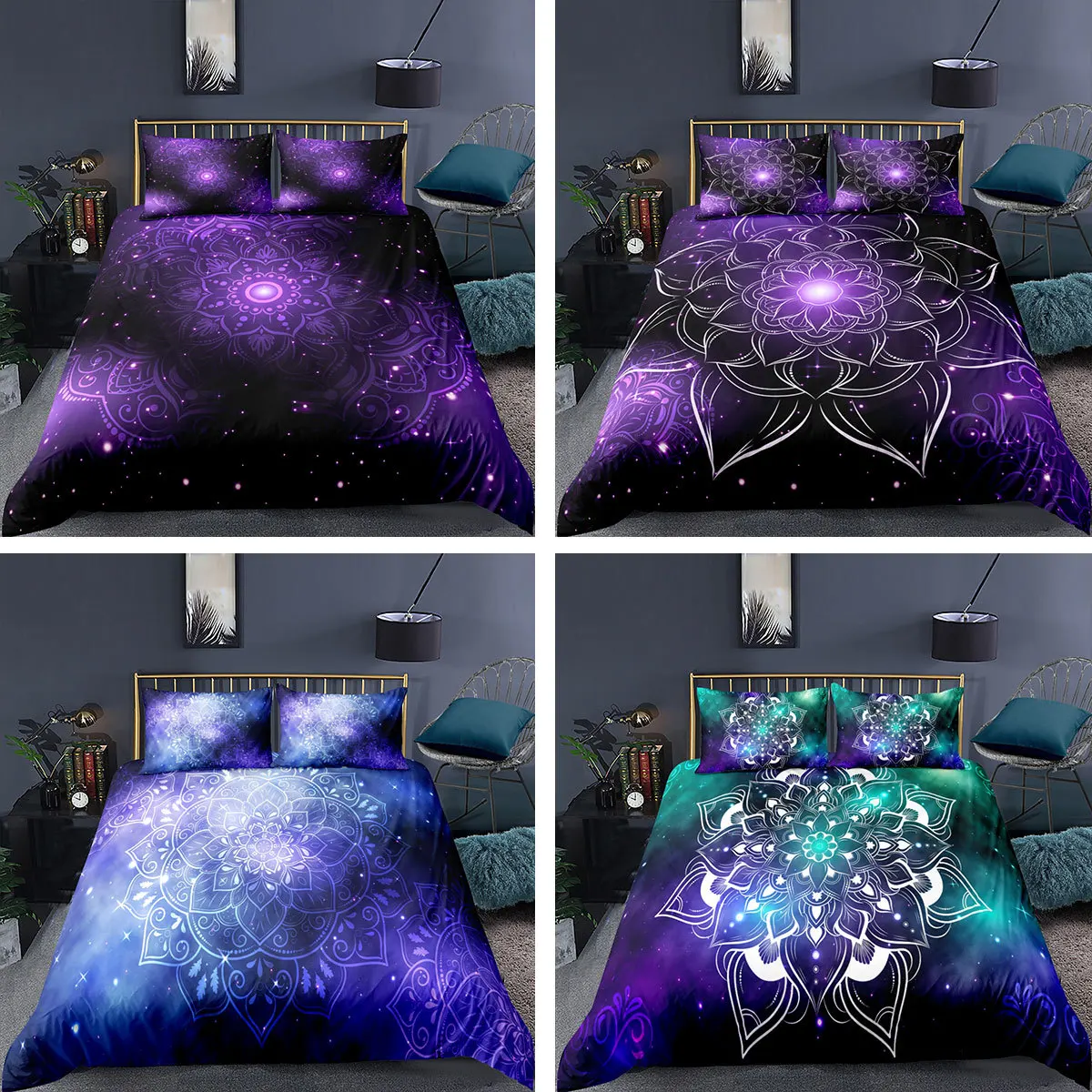 

Mandala Duvet Cover Set King Queen Full Twin Size 3D Digital Printing Comfortable Bedding Set Comforter Cover Sets Bedclothes