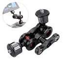 Адаптер с двойной шаровой головкой и креплением на руку с винтом 14 дюйма для Canon, Nikon, Sony, DSLR, SLR, камеры, монитора поля, микрофона со светодиодной подсветкой