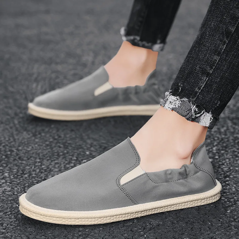 

Men Loafers Soft High Quality Spring Canvas Fisherman Shoes Sneakers Men Espadrilles Trend Flats Driving Shoes Men Summer New