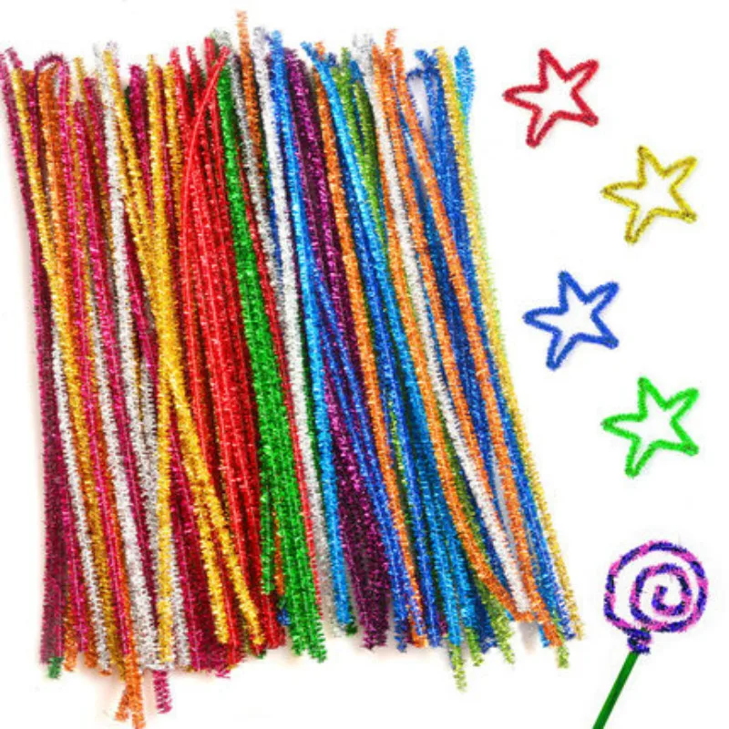 

100pcs diy plush stick toys for children arts manualidades pompom bricolage jouet kids montessori education toy детские игрушки