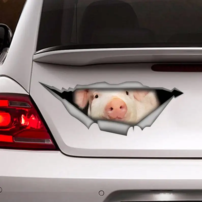 

2021 наклейка в форме свиньи, автомобильная наклейка, виниловая наклейка, украшение для автомобиля, наклейка со свиньями, наклейка с животным...
