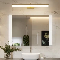 mirror front lamp brass gold led strip wall light sconce lighting fixtures for bedroom cloakroom hotel toilet bar toilet modern
