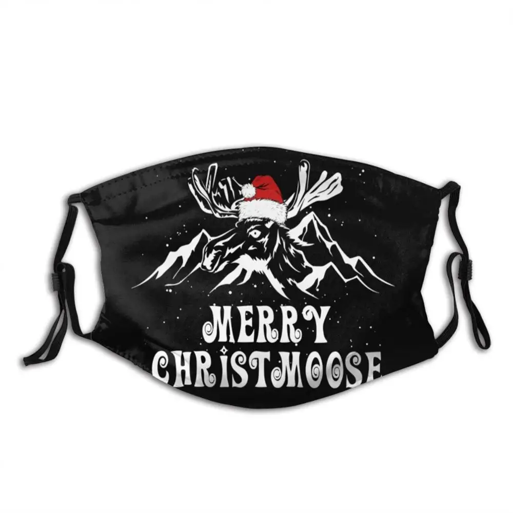 Многоразовая маска на рот с мультяшным принтом Merry christmas моющиеся маски фильтром