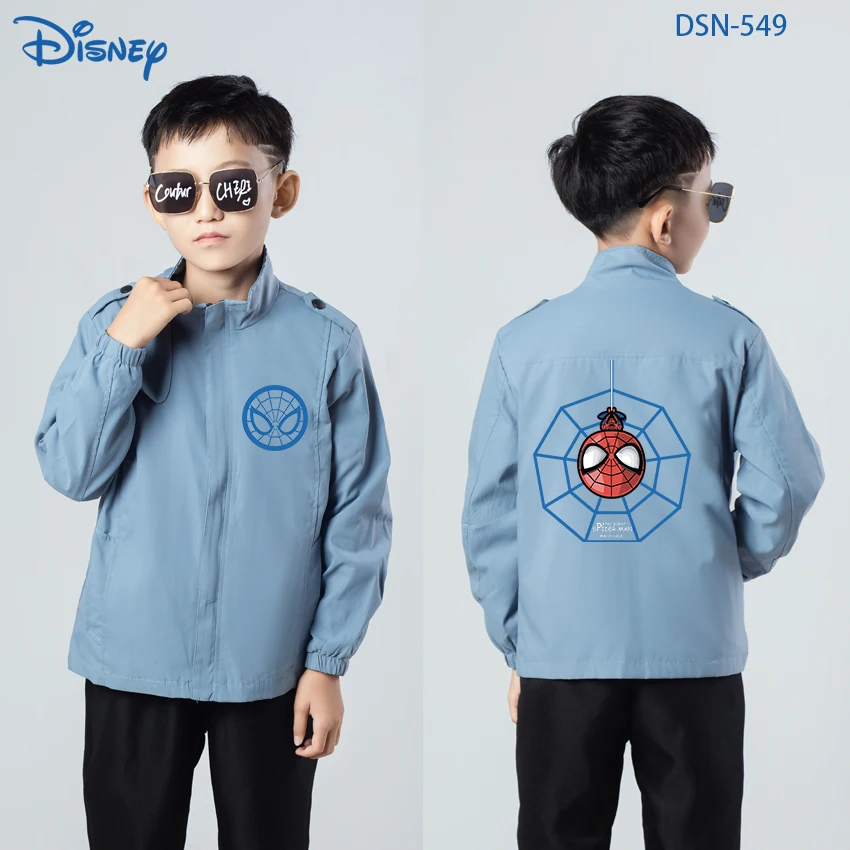 

Disney Marvel Spider-ManNew Boys Girls Wear Children's Cardigan Zipper Fashion Cartoon Letter Jacket Baby Long Sleeved Coat