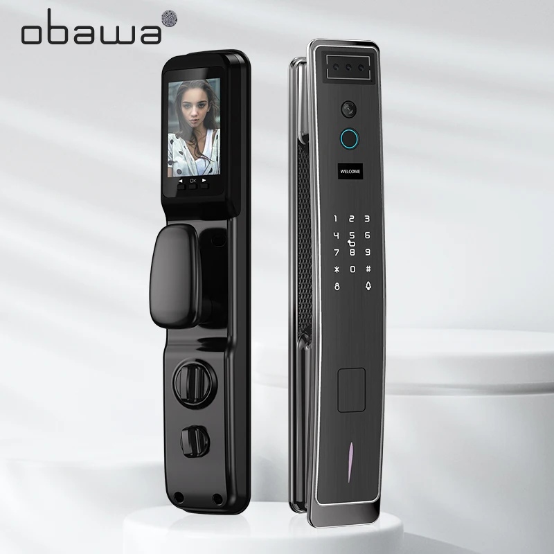 

Obawa Video intercom WIFI Fingerprint Lock With Camera Electric Smart Door Lock Face Recognition Digital Code IC Card unlock