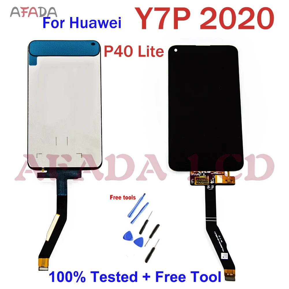 

Сменный сенсорный ЖК-экран с цифровым преобразователем для Huawei P40 Lite E, экран для Huawei Y7P HW-Y7P LCD 2020, Замена + Бесплатные инструменты