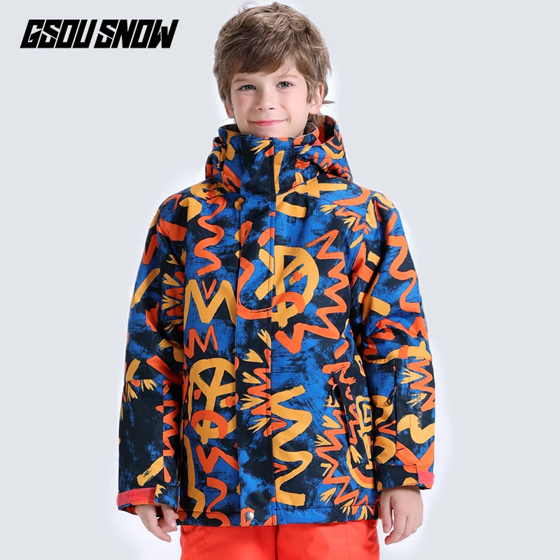 JACKET ORANGER GS детский горнолыжный костюм,лыжный костюм для мальчика,kids ski clothes,горнолыжный костюм для мальчика - Цвет: JACKET ORANGER