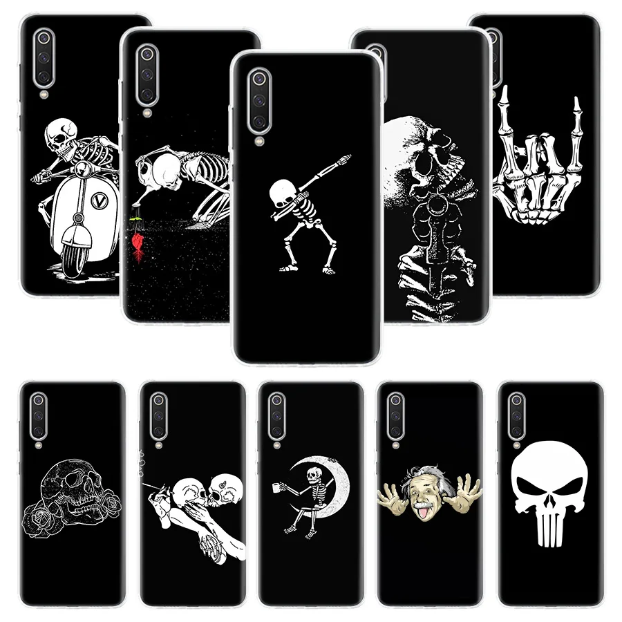Spooky Skull Funny Dance Skeleton Phone Case For Xiaomi Poco X3 GT X4 Nfc F3 F2 F1 M3 M2 M4 Pro Mi Note 10 Lite A3 A2 A1 CC9E Sh