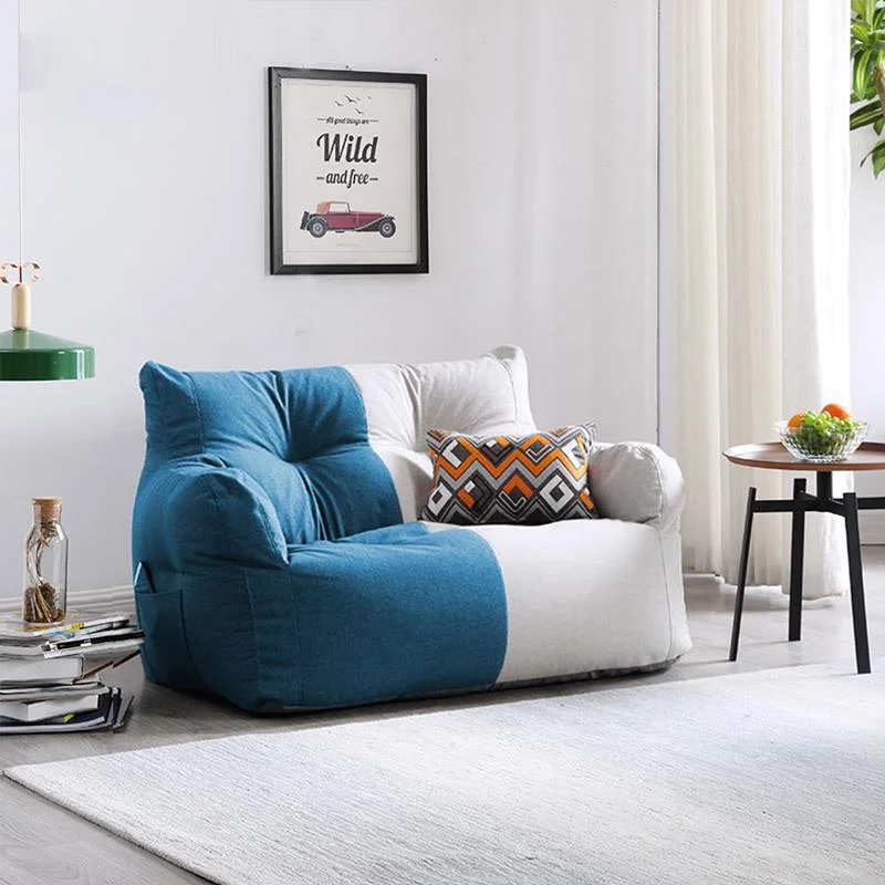Capa de sofá em formato de pufe com dois assentos, poltrona reclinável ou assento de piso, sem preenchimento