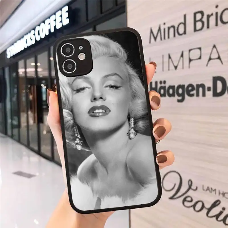 

Marilyn Monroe actor beauty sexy star Phone Cases Matte Transparent for iPhone 7 8 11 12 s mini pro X XS XR MAX Plus cover funda