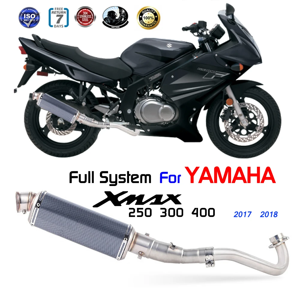 

Слип-он для Yamaha XMAX 250 300 X MAX300 XMAX300 2017 2018 2019 глушитель выхлопной трубы мотоцикла, полная система