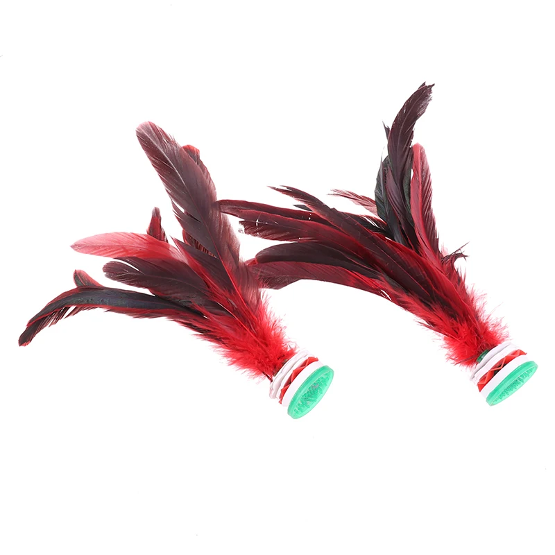 2pcs Feather Shuttlecock China Jianzi Foot Kick Hand wheel Fancy Goose Fitness entertainment |