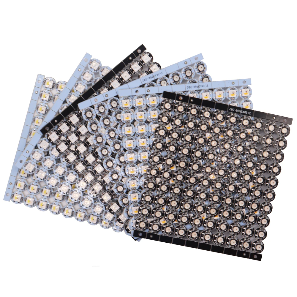 10-200pcs WS2812B RGB LED Chip WS2811 IC SK6812 Built-in RGBWW RGBNW RGBW 5050 SMD Black/White PCB DC5V | Освещение