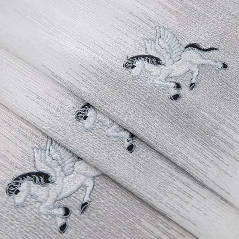 Шторы с вышивкой в виде милой лошади для детской комнаты Детская нежная школьная