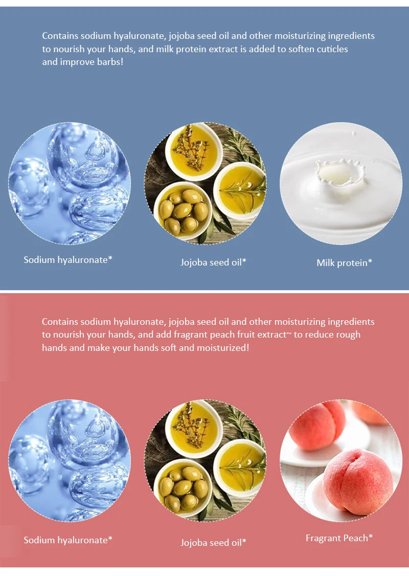 

Milk Peach Hand Cream Moisturizing Nourishing Anti Chapping Hand Lotion Anti Dry Barb Moistens Skin Care