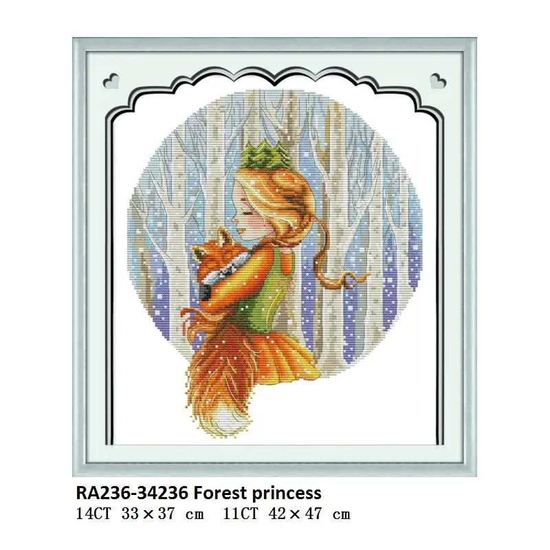 Cross Stitch RA236 Joy Sunday Girl штампованные наборы для вышивки крестом Aida ткань 14ct 11ct Печатный холст для вышивки крестом Набор для вышивки DMC нитки - Цвет: Cross Stitch RA236