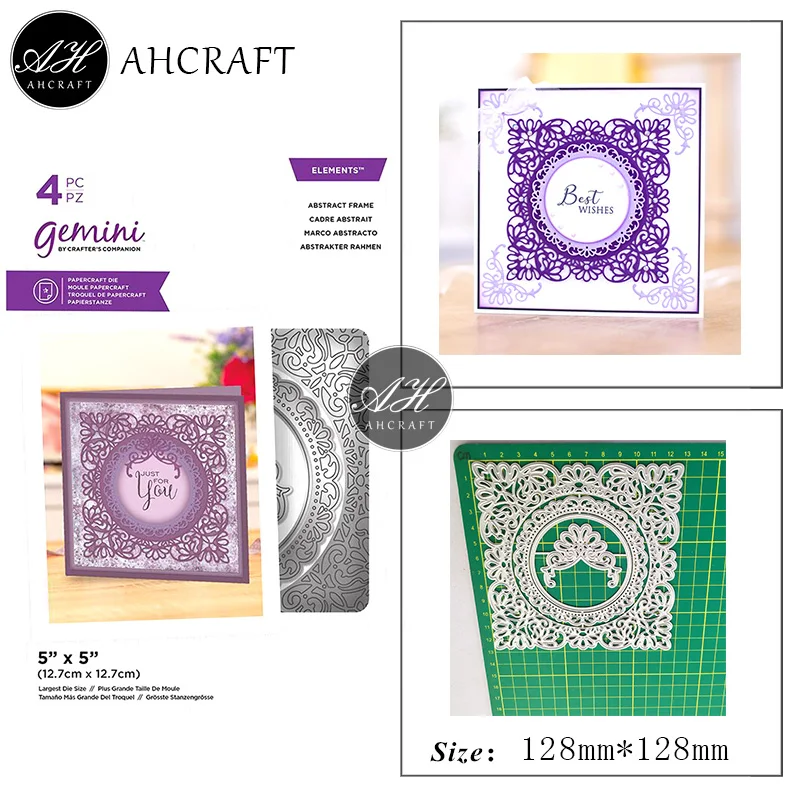 

AHCRAFT Square Lace Frame Metal Cutting Dies for DIY Scrapbooking Photo Album Decorative Embossing Stencil Paper Cards Mould
